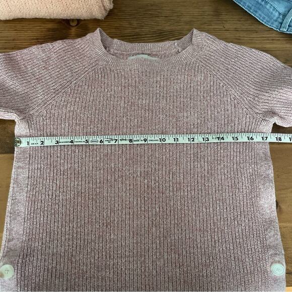 LOFT Pink Sweater with Button Detailing 100% cotton Size XS - Picture 5 of 6